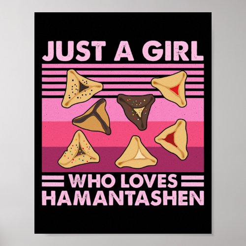Just A Girl Who Loves Hamantashen Happy Purim Poster