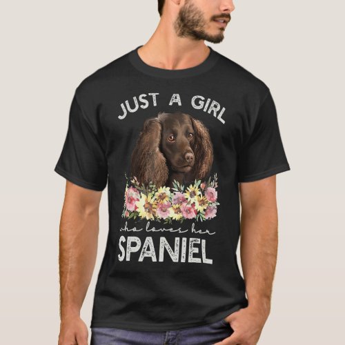 Just A Girl Who Loves Her American Water Spaniel T_Shirt