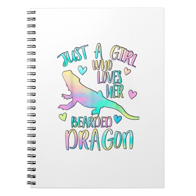 Just A Girl Who Loves Her Bearded Dragon Dragons L Notebook (Front)