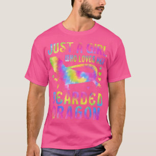 Just a Girl Who Loves her Bearded Dragon Tie Dey T-Shirt