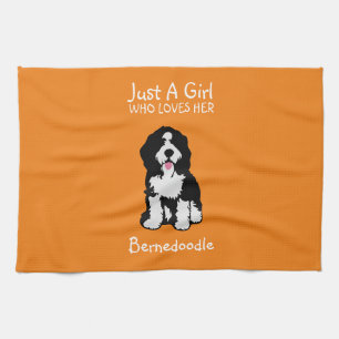 Just a girl who loves her Bernedoodle Kitchen Towel