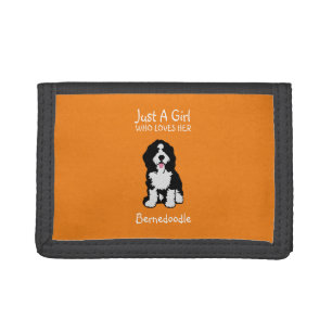 Just a girl who loves her Bernedoodle Trifold Wallet