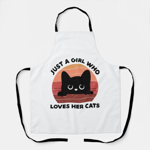 Just A Girl Who Loves Her Cats Apron