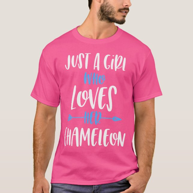 Just A Girl Who Loves Her Chameleon T-Shirt (Front)
