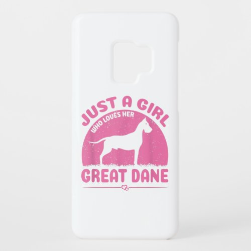 Just A Girl Who Loves Her Great Dane Dog Owner Case_Mate Samsung Galaxy S9 Case