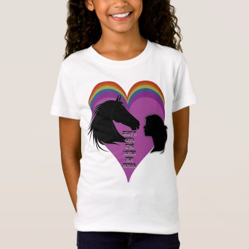 Just a girl who loves her horse silhouettes    T_Shirt