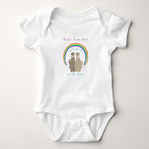 Just A Girl Who Loves Her Mamas_One Piece LGBTQIA Baby Bodysuit