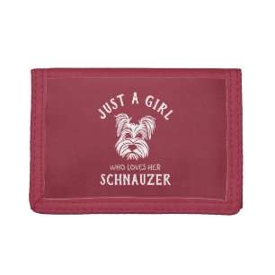 Just a girl who loves her Schnauzer Tri-fold Wallet