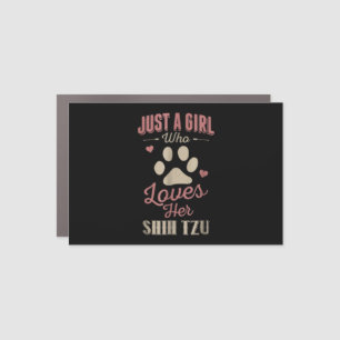 Just A Girl Who Loves Her Shih Tzu Dog Lover Car Magnet