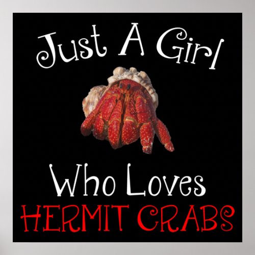 Just A Girl Who Loves Hermit Crabs Poster