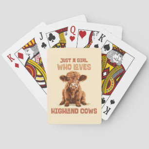 Just a girl who loves Highland Cows Poker Cards