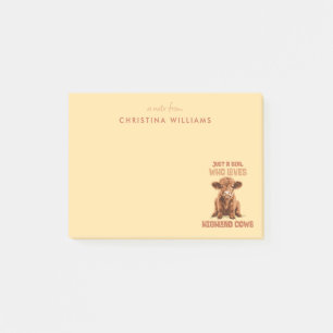Just a girl who loves Highland Cows Post-it Notes