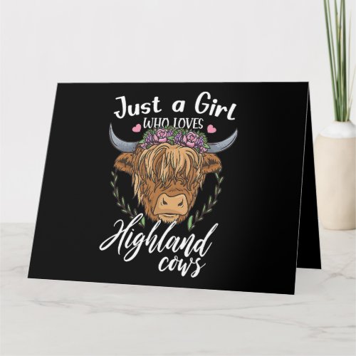 Just A Girl Who Loves Highland Cows Scottish Weste Card