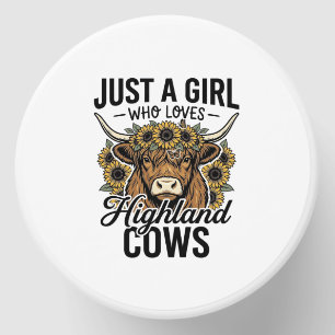 Just A Girl Who Loves Highland Cows Vintage Design Mini Candle Favors