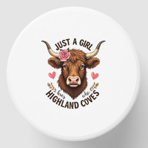 Just A Girl Who Loves Highland Cows Vintage Floral Mini Candle Favors
