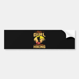 Just a Girl Who Loves Hiking Bumper Sticker