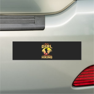 Just a Girl Who Loves Hiking Car Magnet