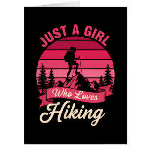 Just A Girl Who Loves Hiking Outdoor Adventure Card