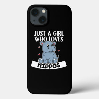 Just A Girl Who Loves Hippos Cute Hippo Costume iPhone 13 Case