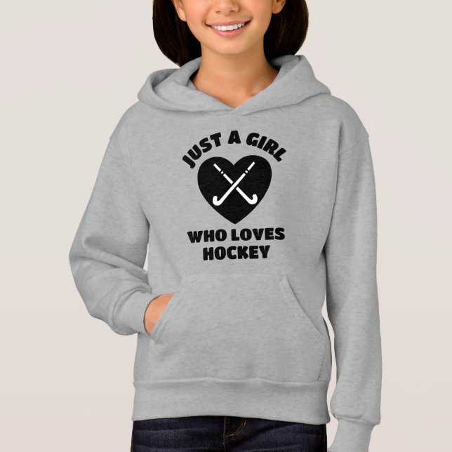Just a girl who loves hockey. hoodie (Front)