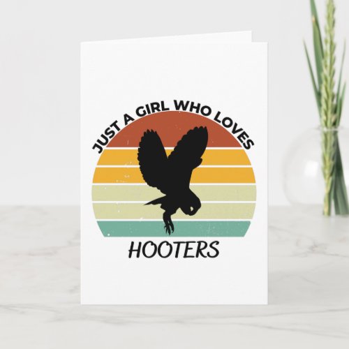 Just a girl who loves hooters card