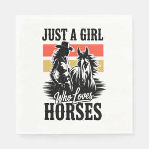 Just a Girl Who Loves Horses (3) Napkins