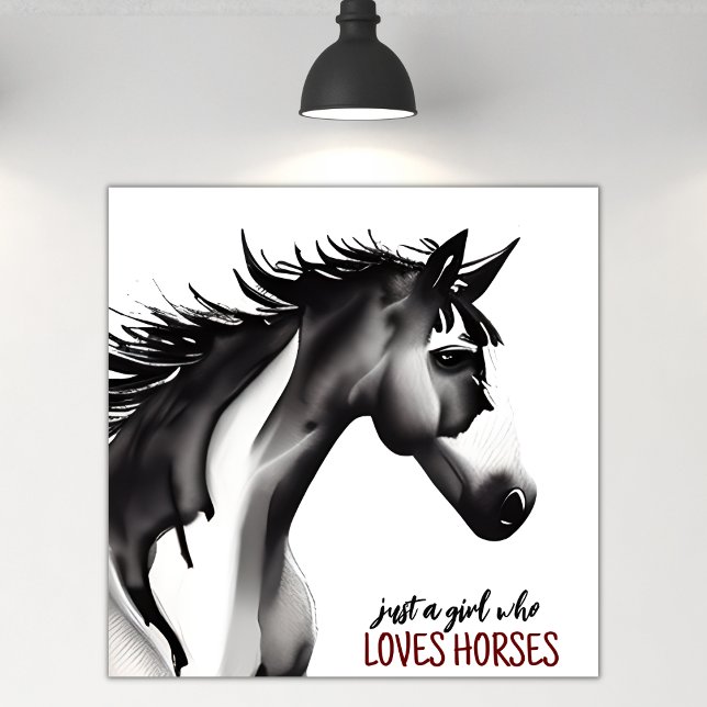 Just a Girl Who Loves Horses Abstract Horse Poster (Creator Uploaded)