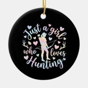 Just a girl who loves Horses and Hunting Ceramic Ornament