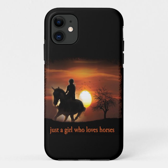 just a girl who loves horses Case-Mate iPhone case (Back)