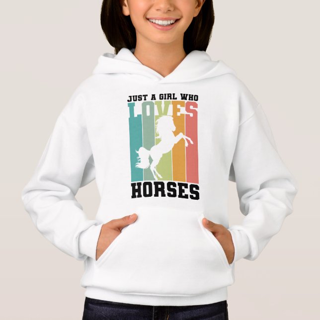 Just a girl who loves Horses | Horse Girl Hoodie (Front)