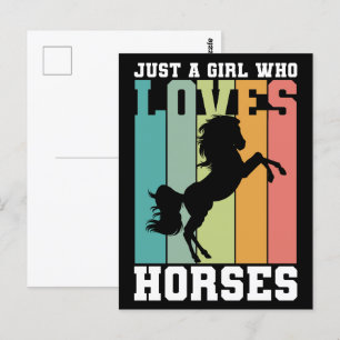 Just a girl who loves Horses Horse Girl Postcard