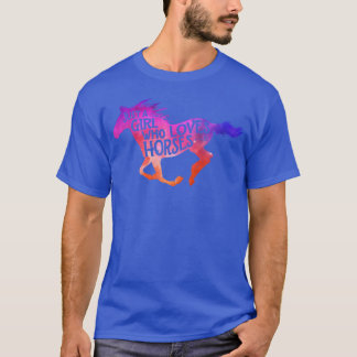 Just A Girl Who Loves Horses Horse Riding retro T-Shirt