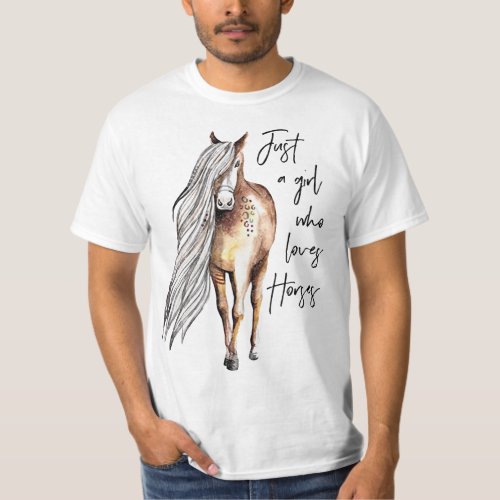 just a girl who loves horses horse sister T_Shirt