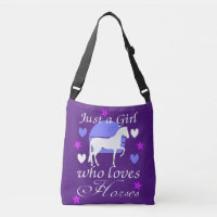 Just A Girl Who Loves Horses in Purple