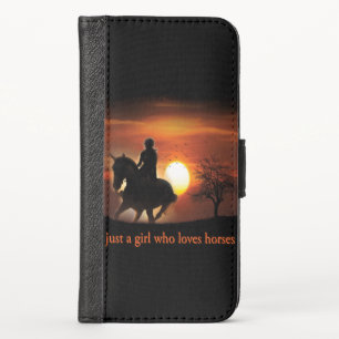 just a girl who loves horses iPhone XS wallet case