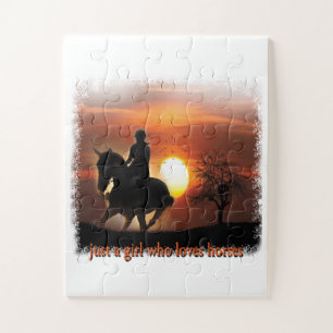 just a girl who loves horses jigsaw puzzle
