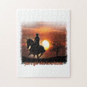 just a girl who loves horses jigsaw puzzle