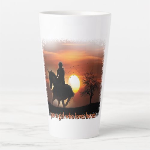 just a girl who loves horses latte mug