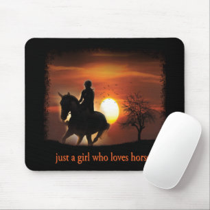 just a girl who loves horses mouse pad