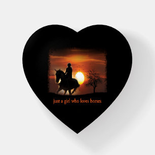 just a girl who loves horses paperweight
