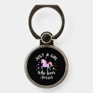 Just A Girl Who Loves Horses Phone Ring Stand
