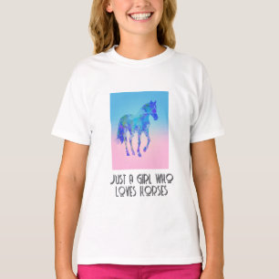 Just a girl who loves horses pony graphic T-Shirt 