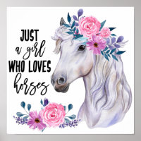 Just a Girl who Loves Horses, Poster Paper (Matte)