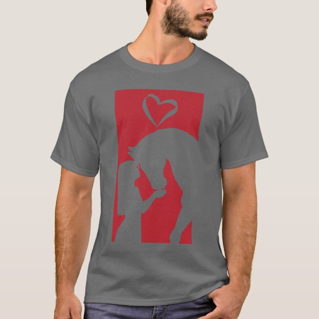 Just A Girl Who Loves Horses Riding Design family T-Shirt (Front)
