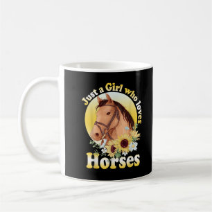 Just A Girl Who Loves Horses Riding Girls Coffee Mug