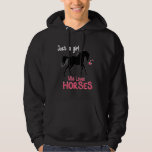 Just A Girl Who Loves Horses Riding Horse Girls Wo Hoodie