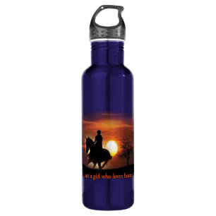 just a girl who loves horses stainless steel water bottle