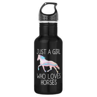 Just a Girl Who Loves Horses Stainless Steel Water Bottle