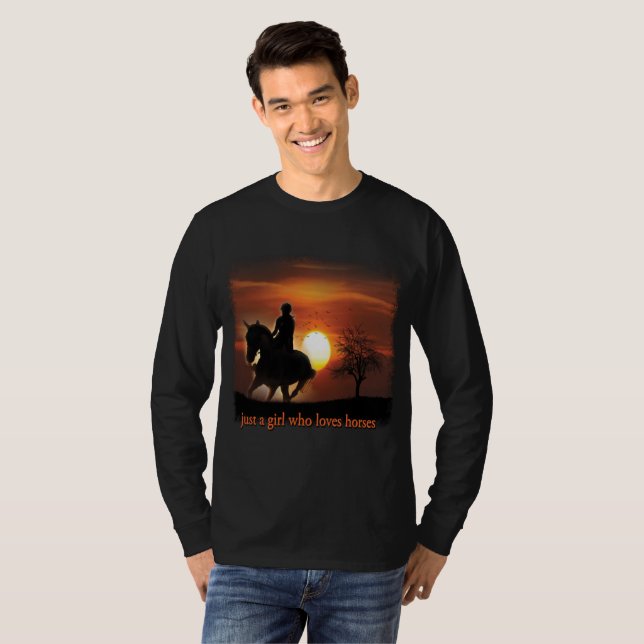 just a girl who loves horses T-Shirt (Front Full)