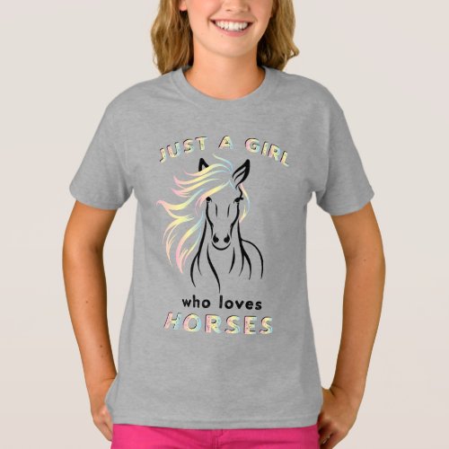 Just a Girl Who Loves Horses T_Shirt